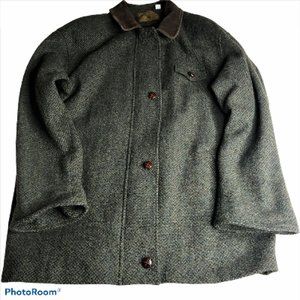 Vintage GH Bass Co. Wool Blend Coat With Leather B